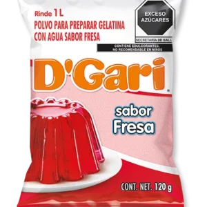 Gelatina Fresa DGari Agua o Leche 120gr