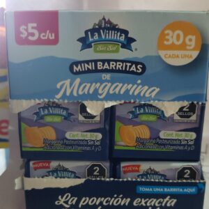 Mini barrita 30gr de Margarina sin sal La villita