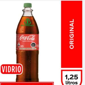 Coca vidrio 1.25L retornable