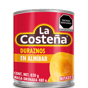 Duraznos Costeña 820gr mitades almibar